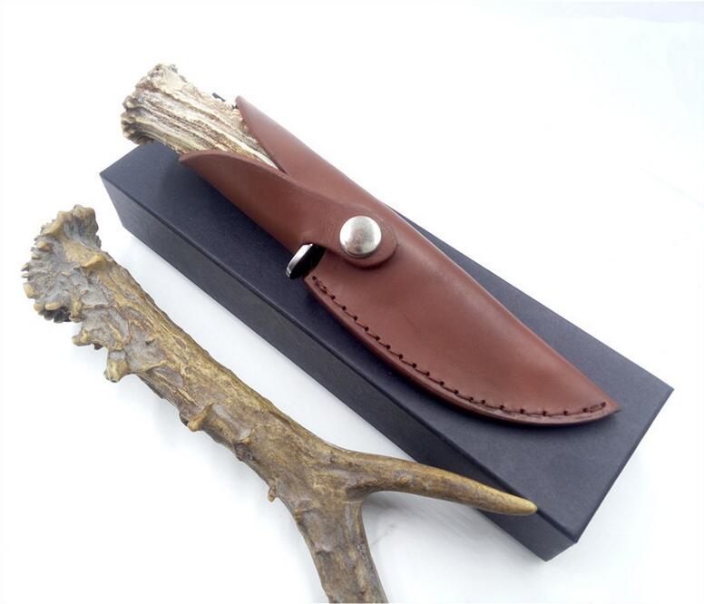 spike荒野生存大马士革小直刀羊角刀柄冒险探险野营小刀收藏礼品刀具