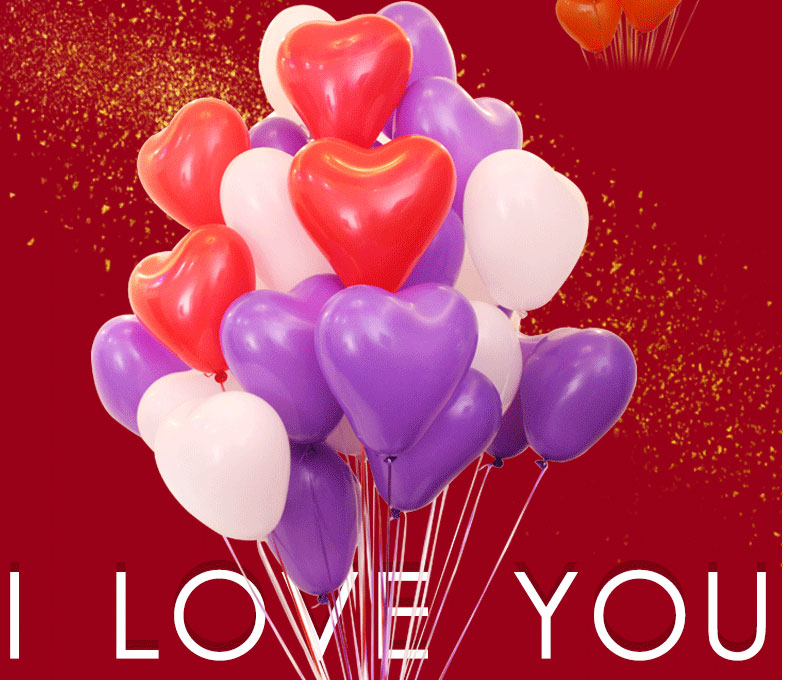 粉红光板100个5加厚爱心气球心形粉色表白结婚房场景布置婚礼房间装饰