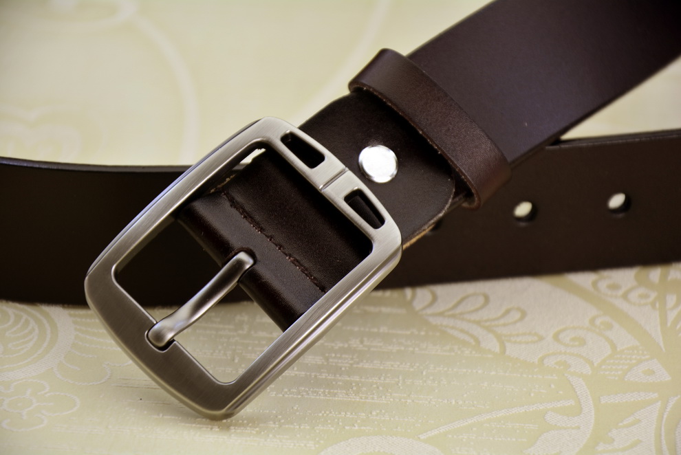 红品(hongpin)腰带复古针扣一号 红品 男式针扣皮带 男士 真皮腰带