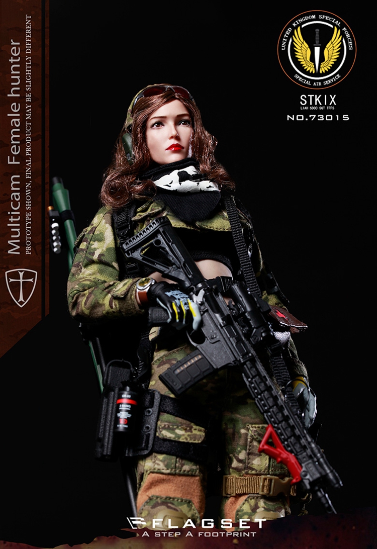 玩具fs-73015 现货 flagset fs 73015 战争天使 mc迷彩1/6女兵人模型