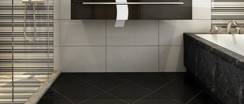 哑光纯白纯黑300x300地砖厨房卫生间防滑不透水釉面砖地板砖地砖壹德