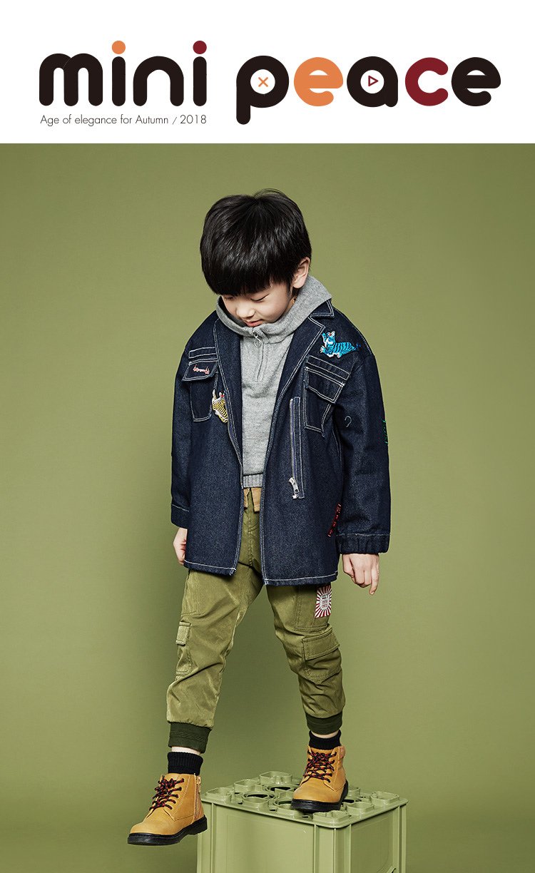 minipeace太平鸟童装男童休闲裤工装长裤春秋宝宝裤子潮童韩版