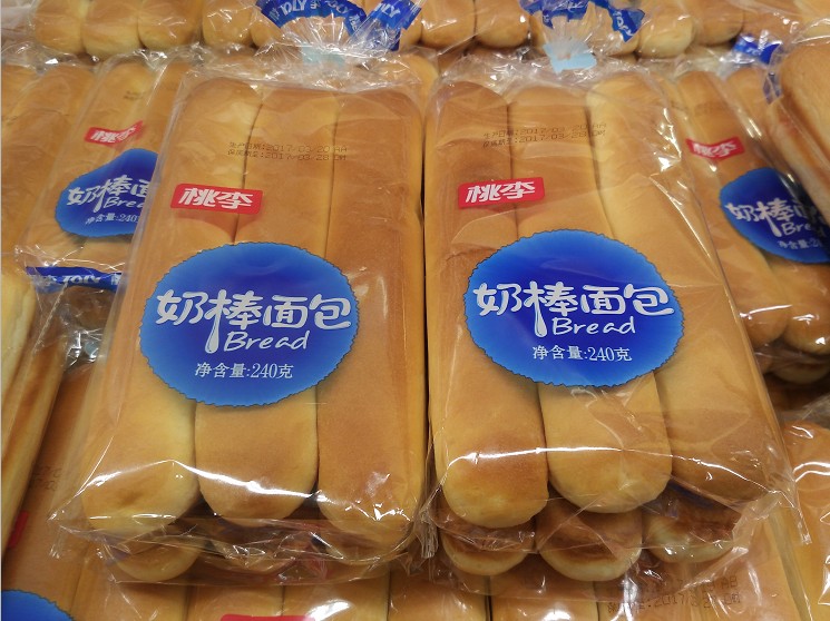 桃李奶棒面包240g