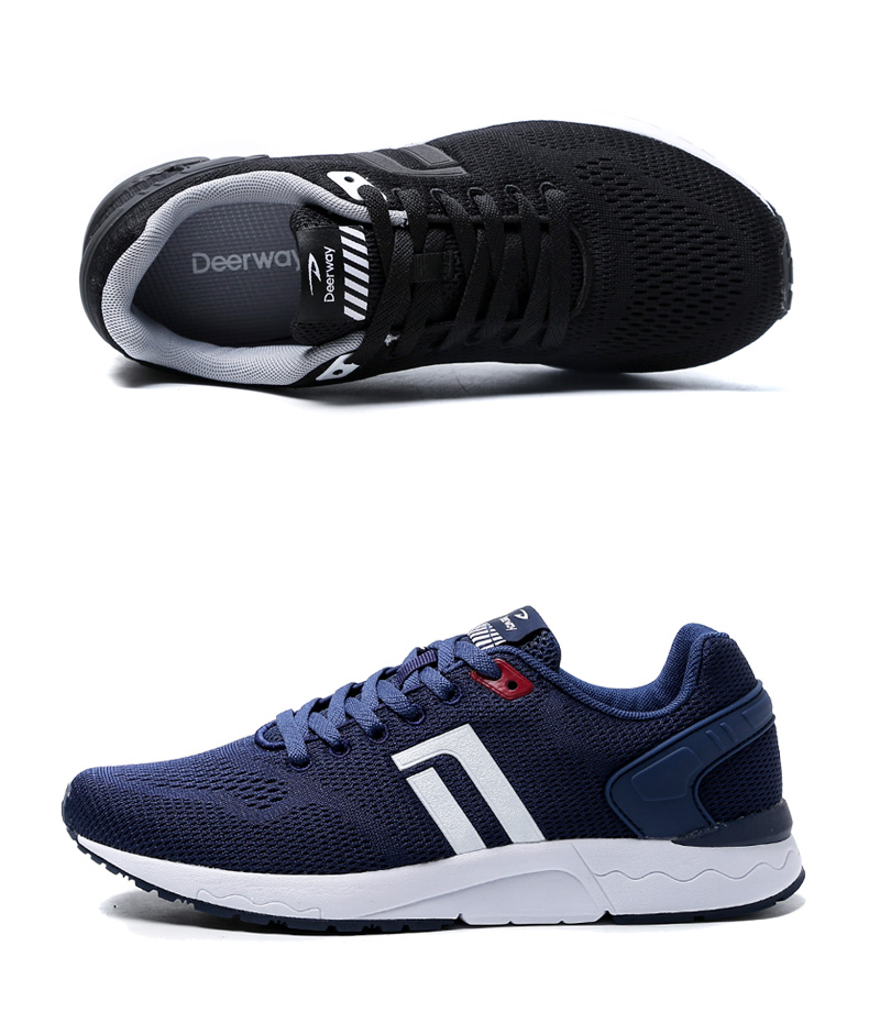 德尔惠男鞋春夏季透气面跑鞋男子轻便运动鞋男跑步鞋休闲旅游鞋