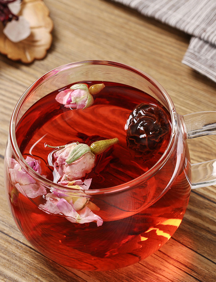 千山叶茶叶洛神玫瑰乌梅饮200克盒装组合花草茶饮料