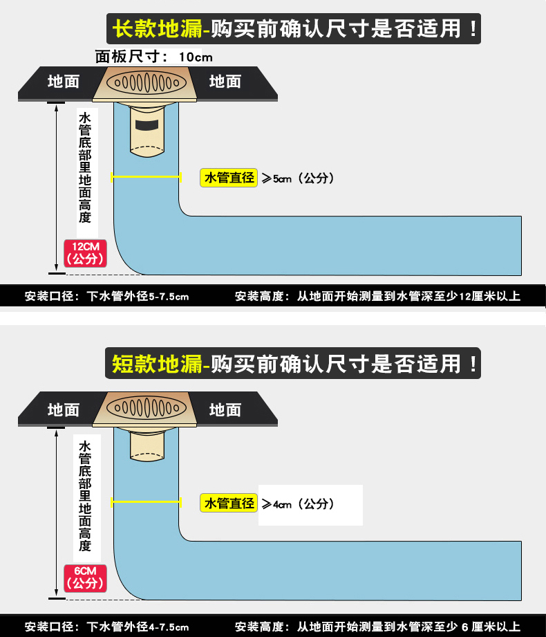 110排水地漏安装图图片