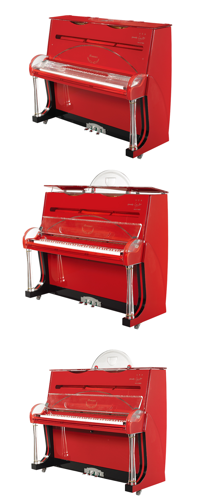 琴网键盘乐器skl-r128 罗曼skl-r128立式水晶钢琴【价格 图片 品牌