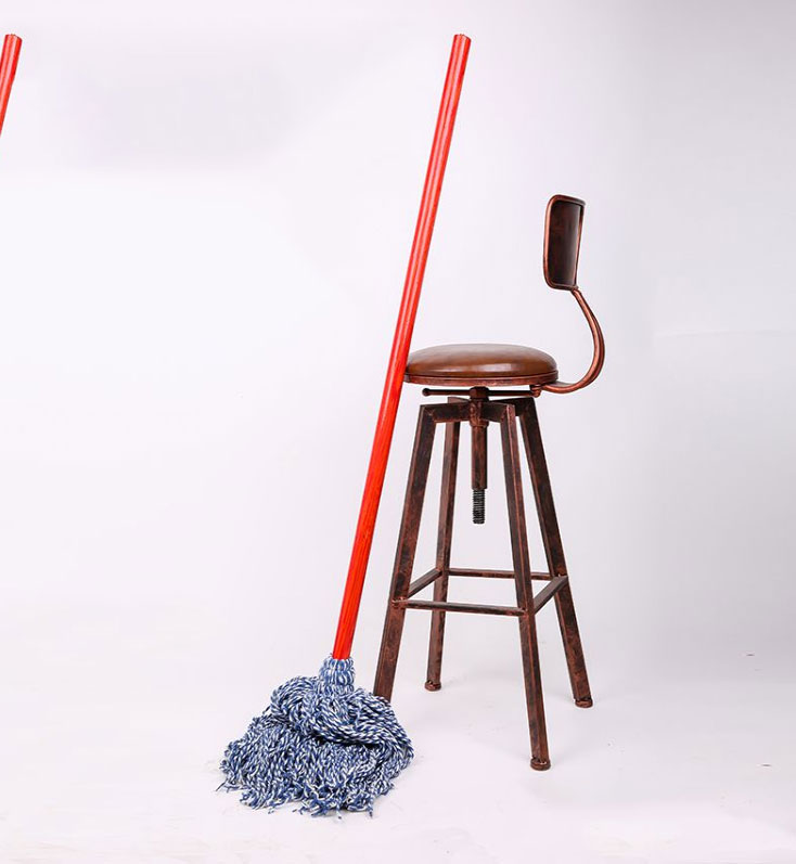 简约现代老式普通木拖把线家用圆头墩布拖把家庭酒店物业工厂拖把清洁