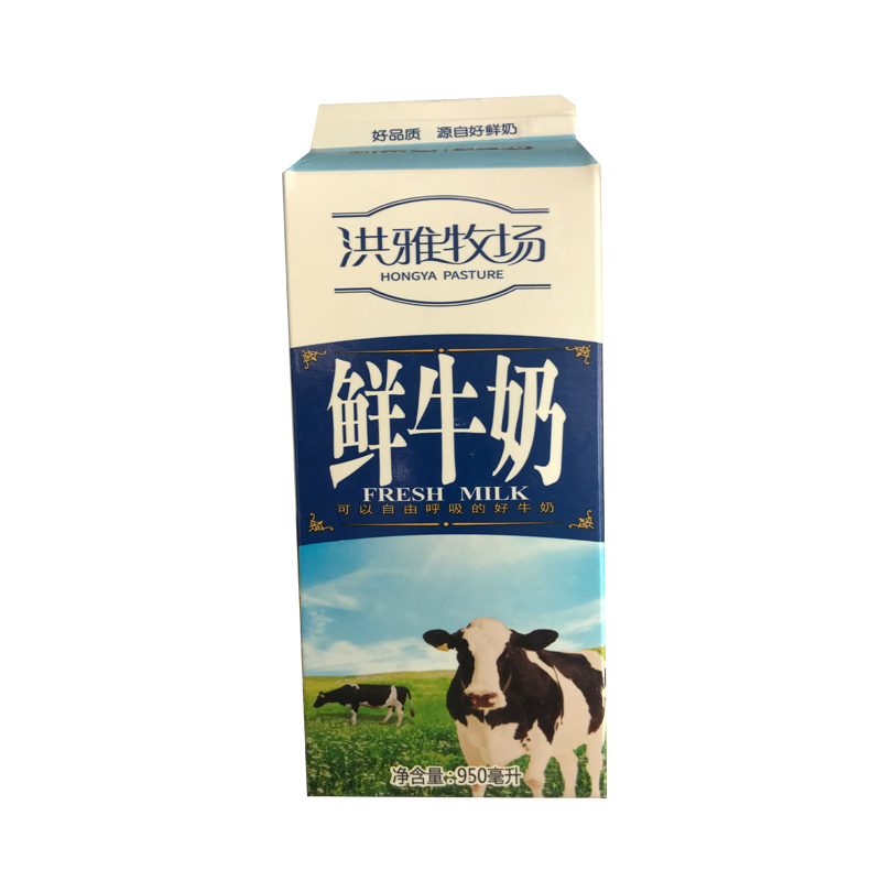 新希望屋顶盒洪雅市牧场鲜牛奶950ml