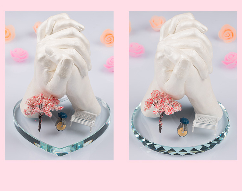 舒厅抖音手膜摆件3d立体模型粉克隆粉diy情侣手模制作石膏粉网红手足