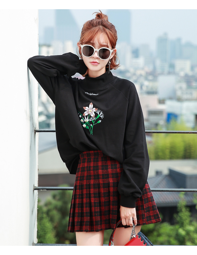 韩都衣舍2017韩版女装秋装新款宽松印花显瘦潮t恤dl8036喆0804