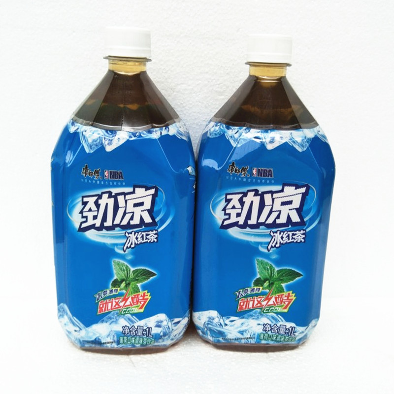 康师傅劲凉冰红茶冰爽薄荷1000ml8瓶夏季学生聚会饮料