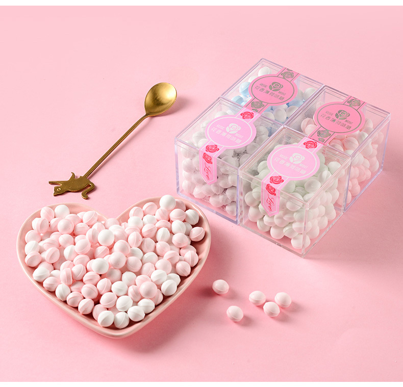 网红接吻糖玫瑰香体糖女约会持久亲吻糖礼盒装薄荷糖口气清新糖果