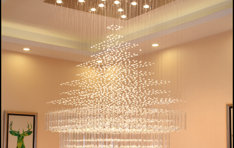 夕牧ximu灯具客厅灯创意个性大气简约现代水晶吊灯led大厅大灯欧式