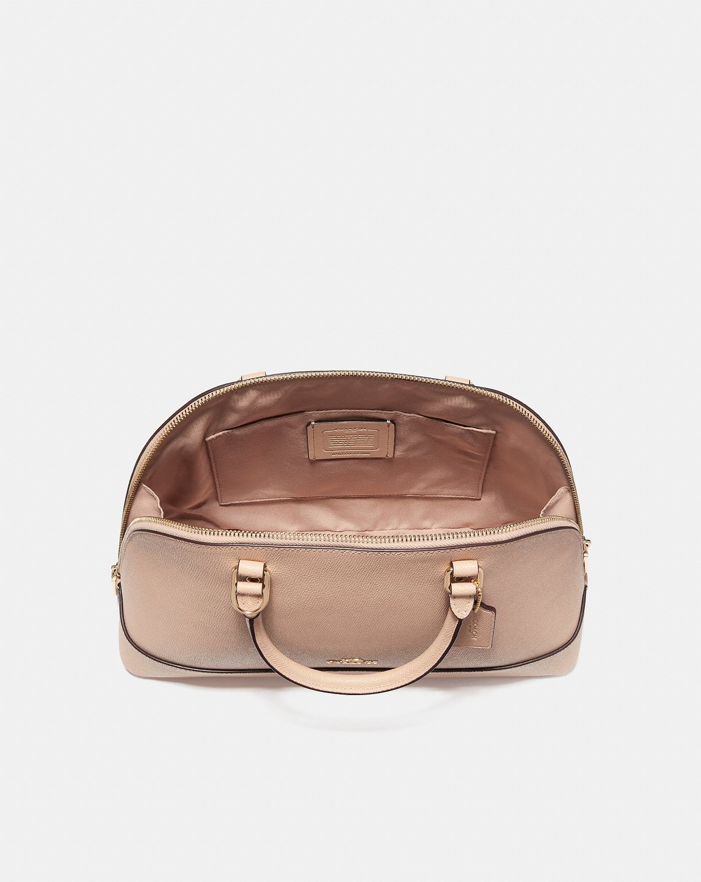 直营蔻驰coachsierra系列大号皮革涂层帆布拉链贝壳包女士斜挎包手提