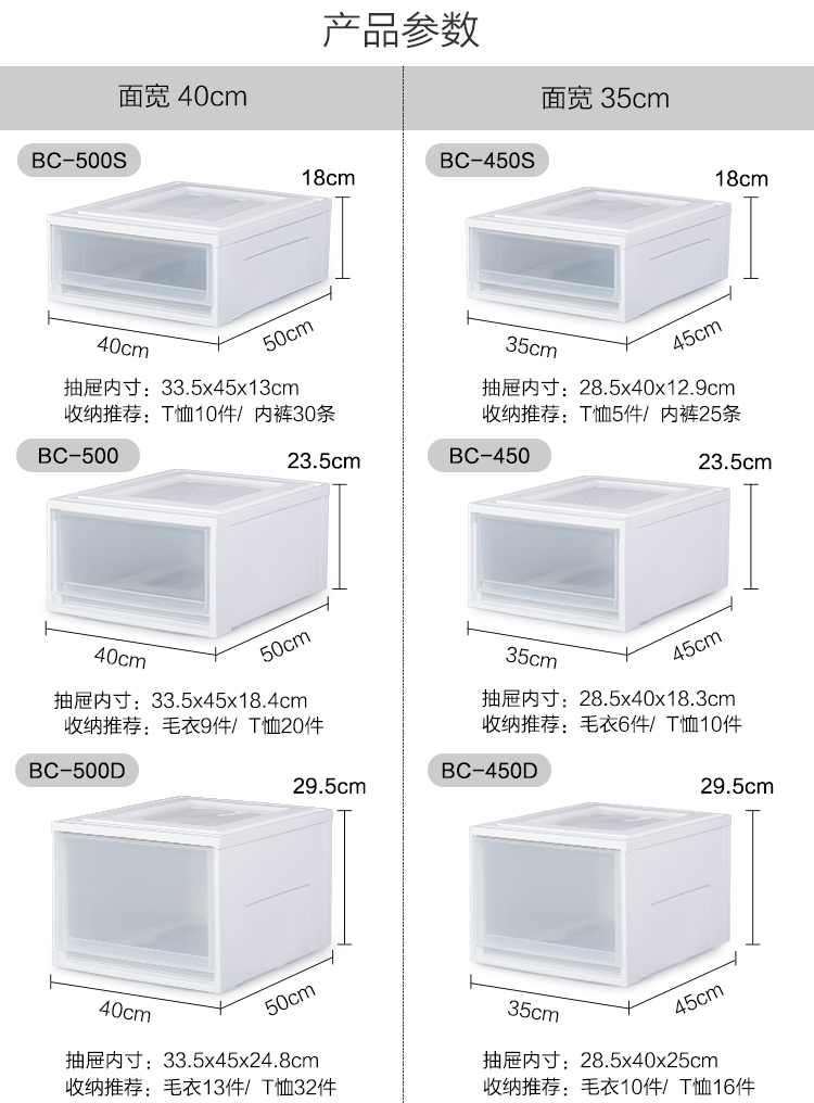 爱丽思 抽屉整理箱 BC500/透明/灰