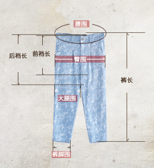 裤子测量示意图图片