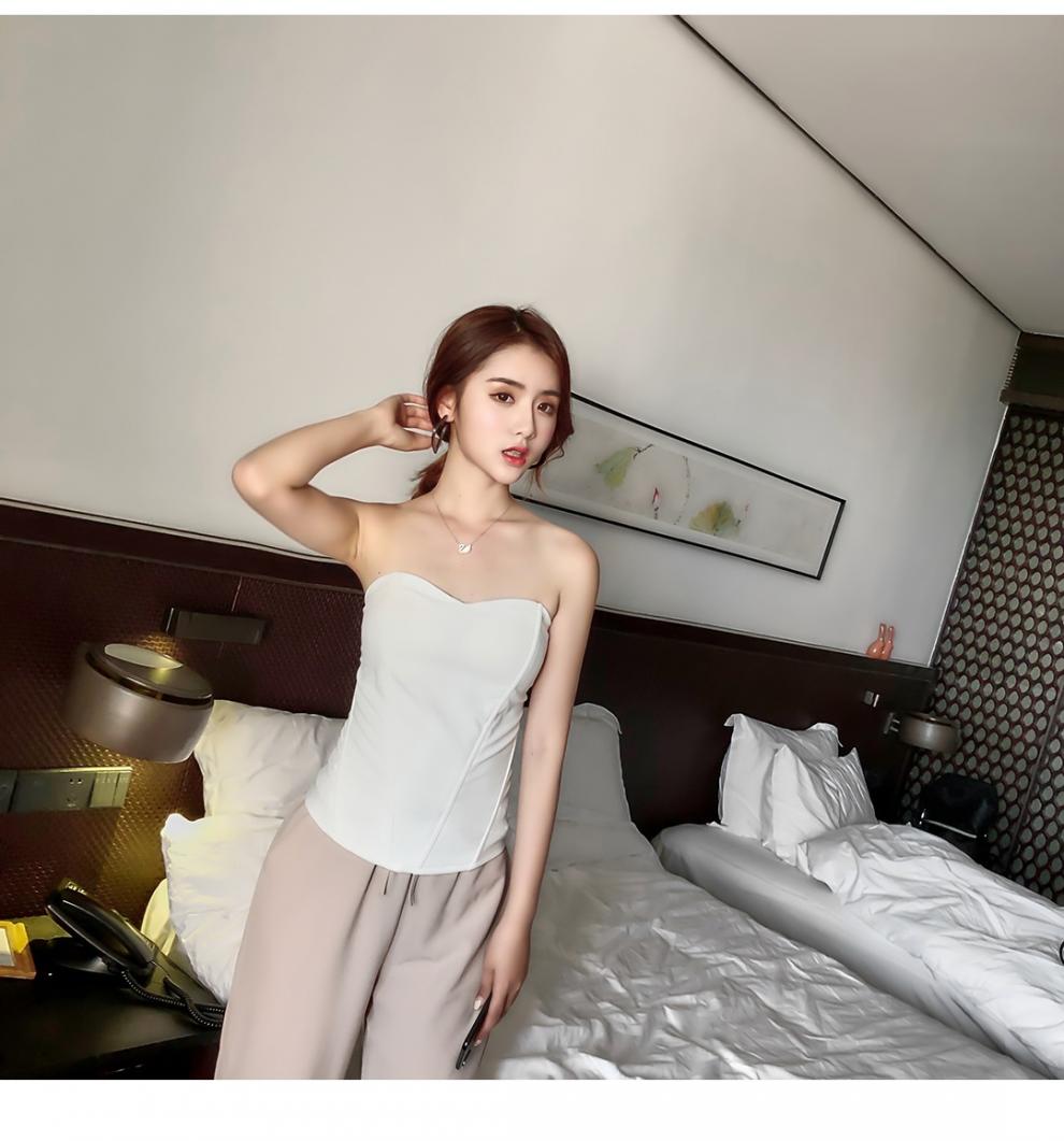 裹胸上衣女夏外穿打底带内搭防走光小背心短款性感露肩抹胸式