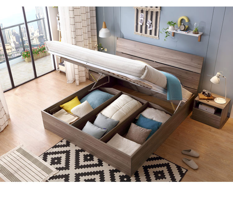 林氏木业板式床dv1a 林氏木业双人床现代简约小户型卧室经济型单人床