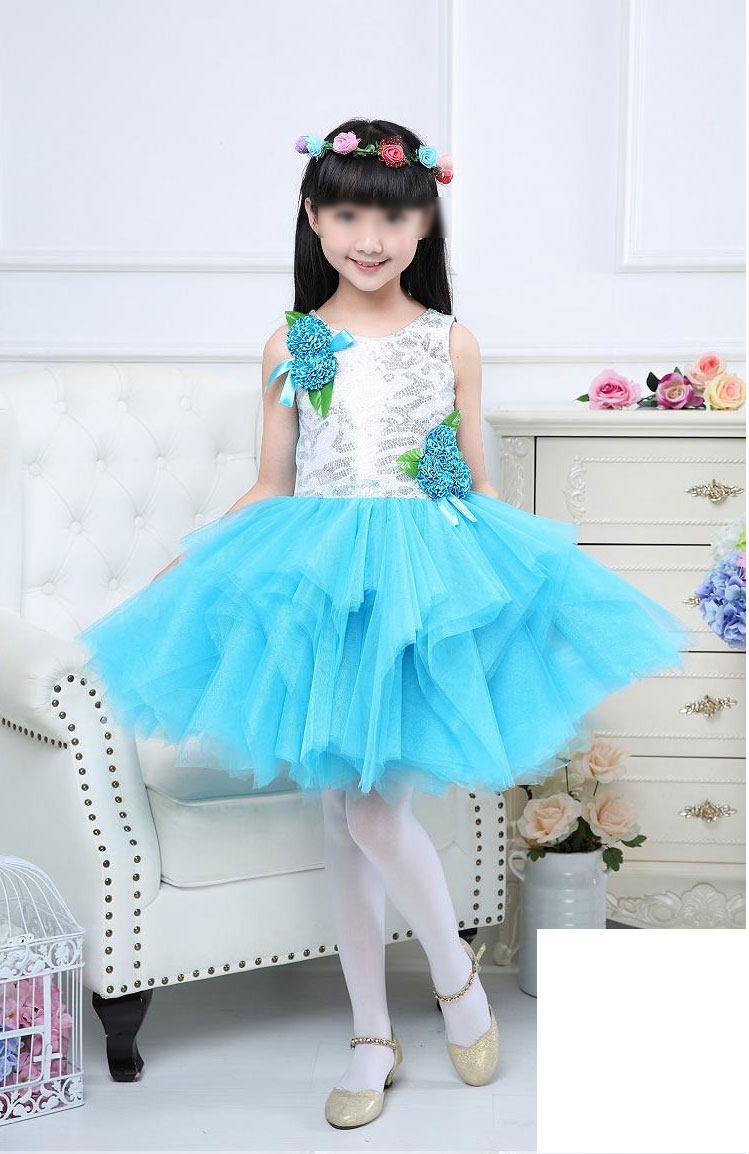萌穗婴童裙子 六一儿童演出服女童蓬蓬纱裙小学生舞蹈表演服装幼儿园