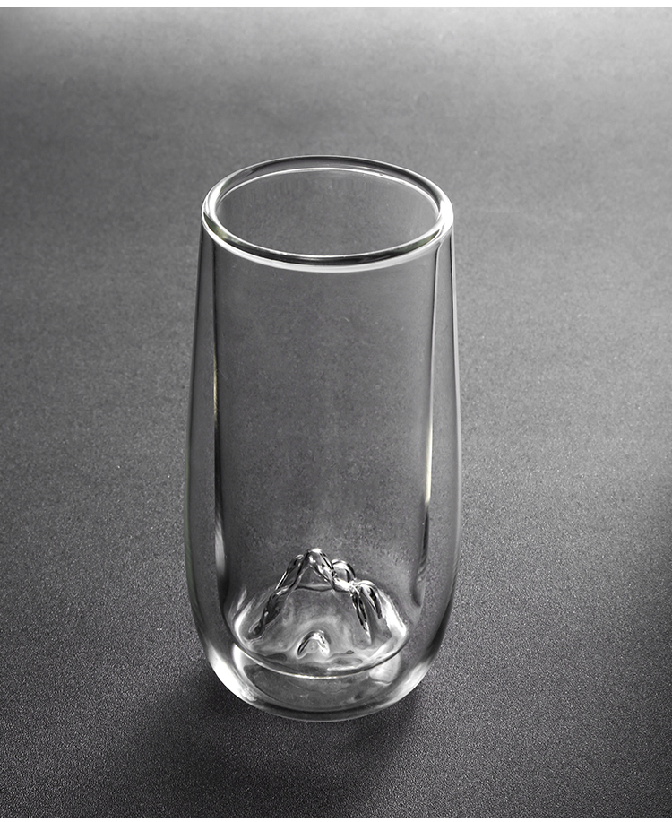 领艺家居器皿 领艺玻璃隔热双层杯耐热透明茶杯简约家用喝水个人杯大