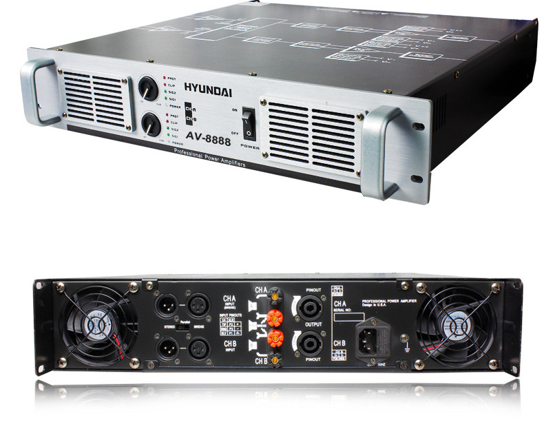 韩国现代av8818专业功放机纯后级舞台功放户外演出大功率放大器