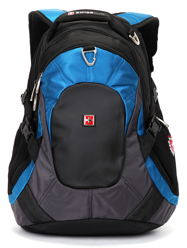 瑞士十字涤纶swisswin 14寸中性时尚休闲系列多彩趣味双肩电脑背包sw