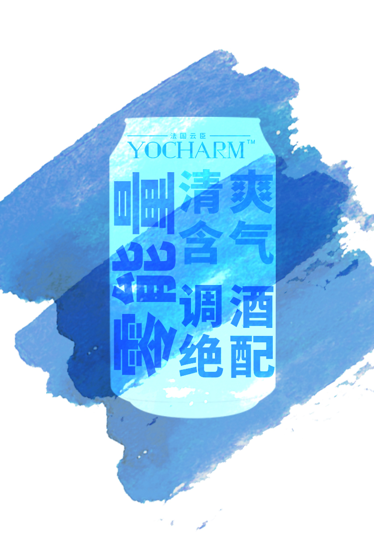 云臣yocharm苏打水含气饮料330ml24听整箱装