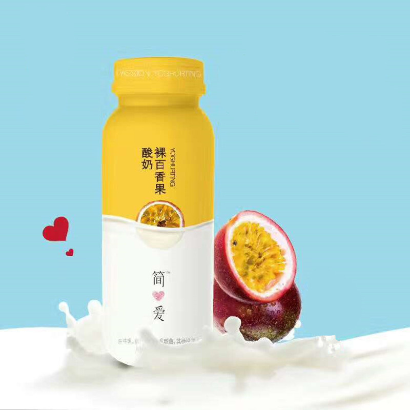 简爱裸酸奶百香果味180gx8瓶产发