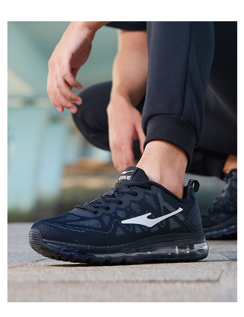 鸿星尔克erke跑步鞋男女情侣全掌气垫运动鞋子缓震跑鞋男女慢跑鞋