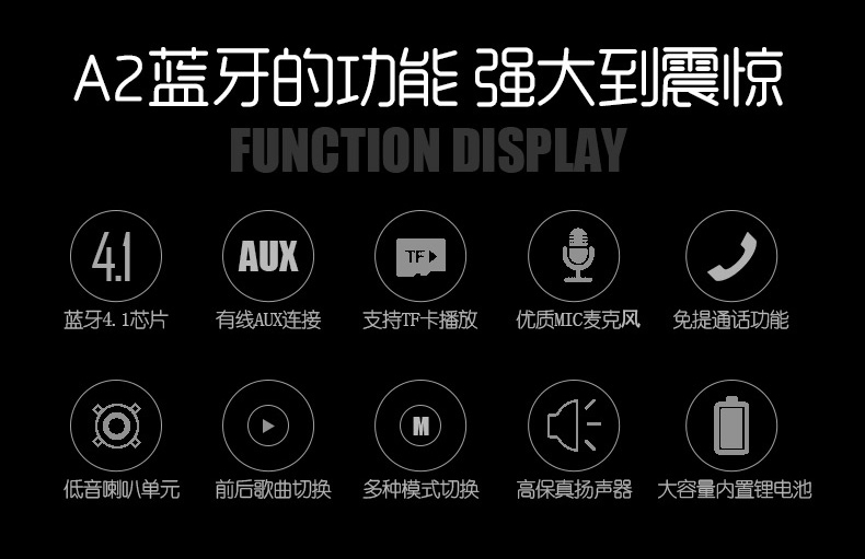 lenrue蓝悦a2无线蓝牙音箱插卡重低音迷你小钢炮电脑便携手机小音响