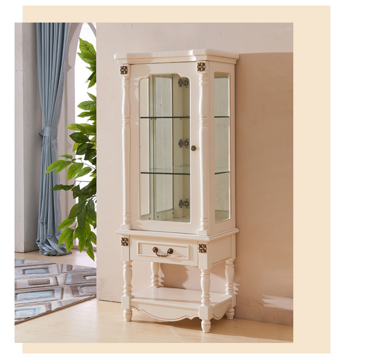 凯哲 凡蒂格林-美式乡村客厅酒柜家具 实木罗马柱储物单门酒柜/双门