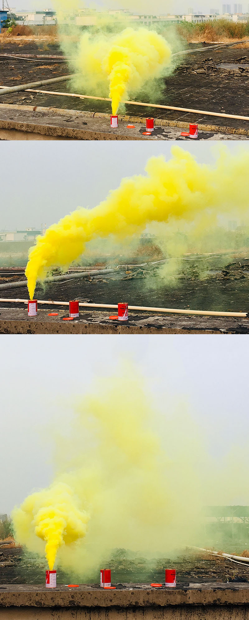 烟雾罐信号发烟弹烟雾消防演习救援信号使用绿色安全火灾车用维修应急