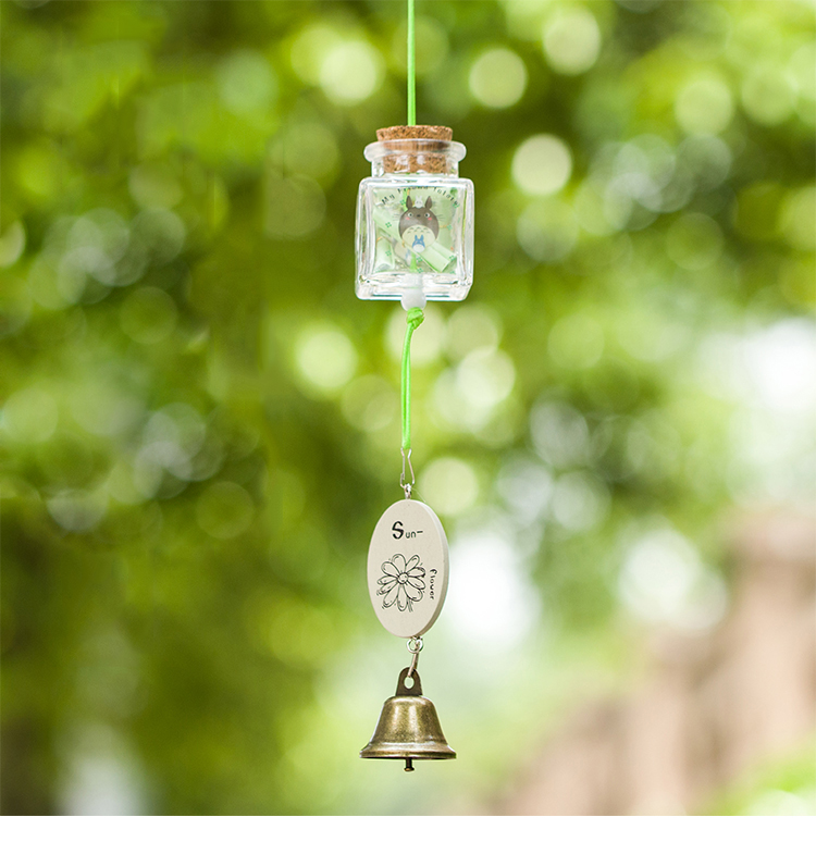 卡通挂件许愿瓶阿猫小风铃可爱儿童卧室阳台创意挂饰女生生日礼物绣球