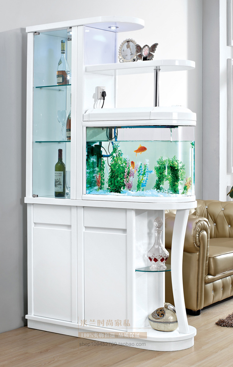 现代简约双面鱼缸柜间厅柜隔断柜烤漆门厅柜玄关柜鞋柜酒柜1.21米