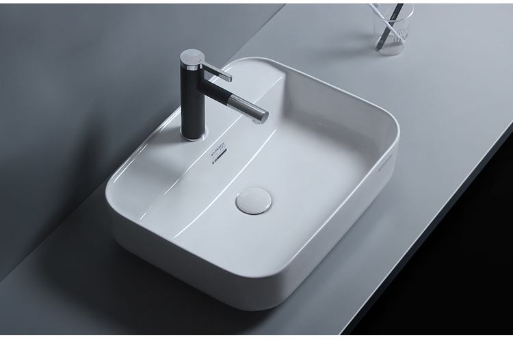 卫生间洗脸盆洗手盆方形台面盆家用北欧简约陶瓷台盆台上盆艺术盆
