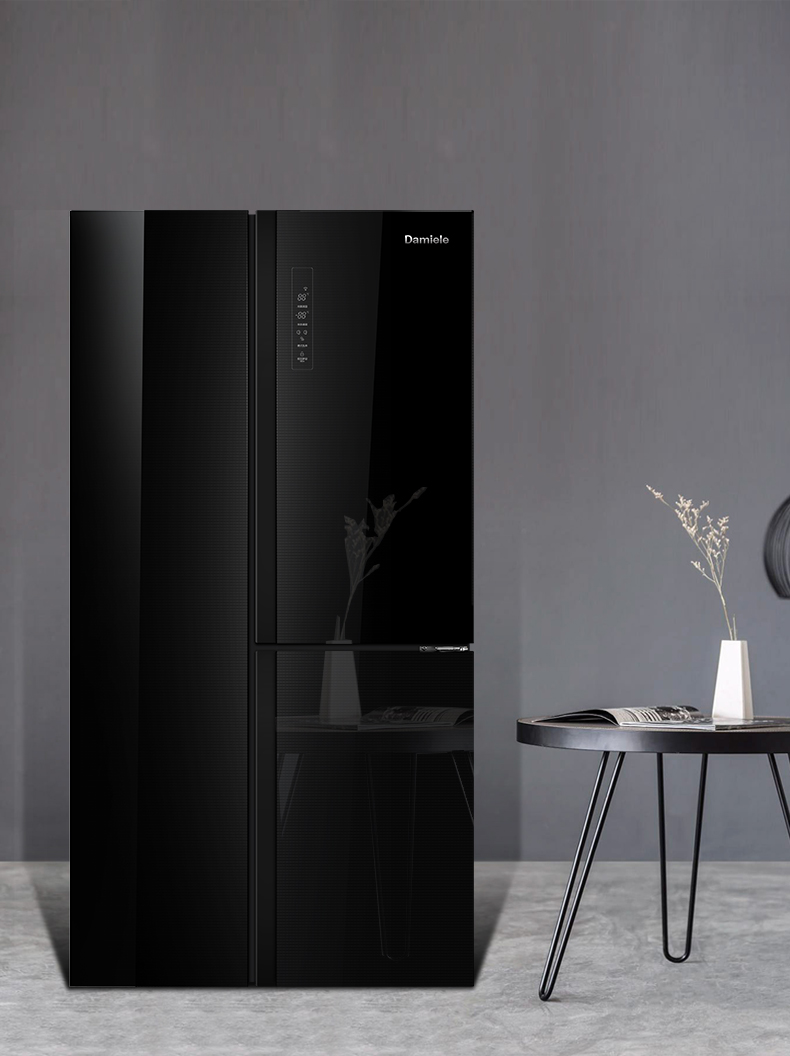 damiele达米尼bcd500wkbgd三门微冷保鲜变频风冷对开三门冰箱魔力黑
