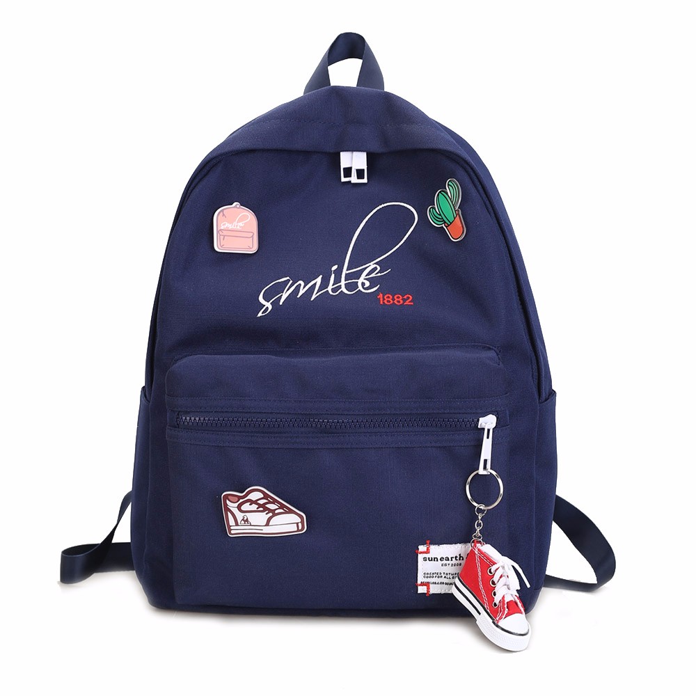 整体款式穿着效果原宿书包女学生韩版少女心校园情侣初中生2森系街头