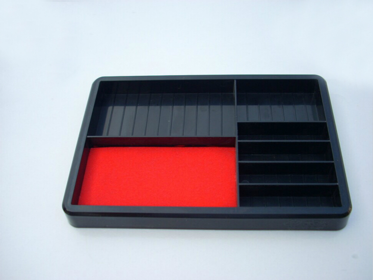 定制公章收纳盒公章盒自带印台柜台整理印章盒公章收纳浅灰色