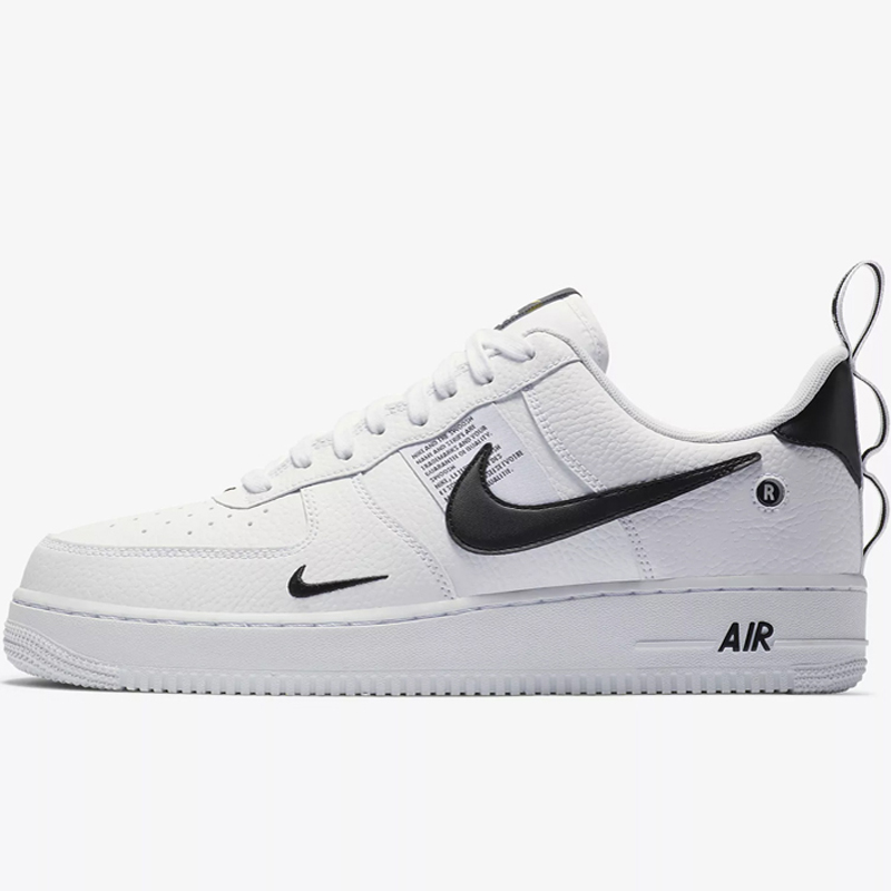 耐克男鞋2018秋冬款af1空军一号简版黑白解构休闲板鞋aj7747100