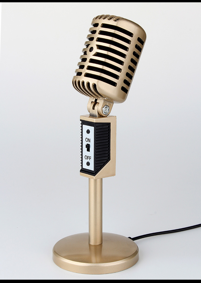 台式电脑手机桌面办公复古麦克风游戏语音录音话筒