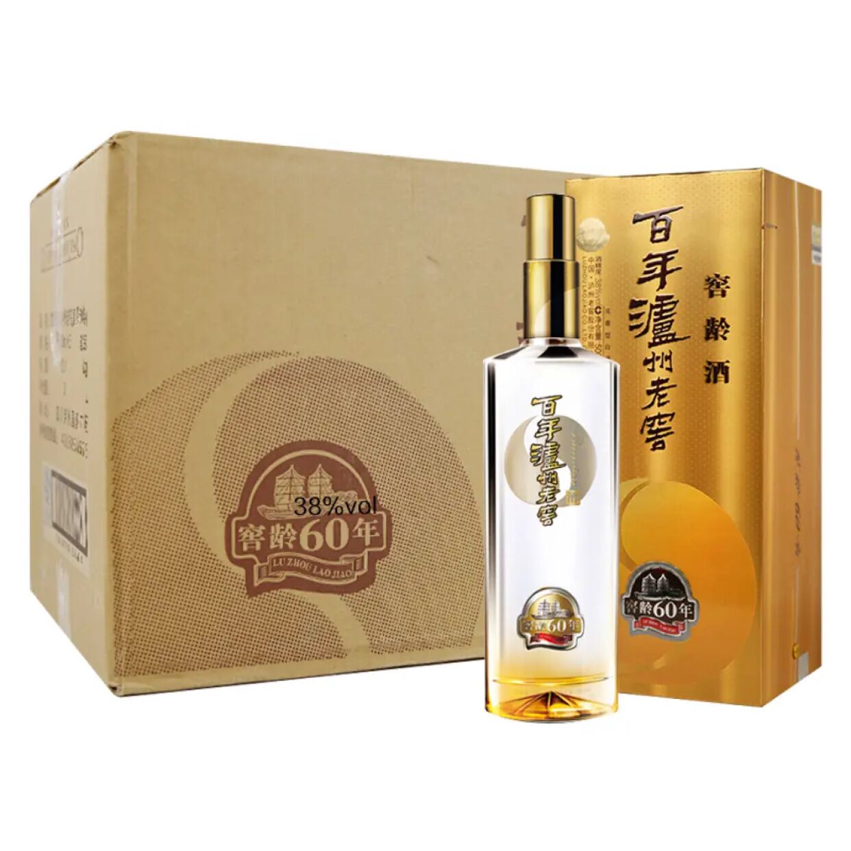 泸州老窖窖龄60年38度浓香型白酒500ml6瓶整箱