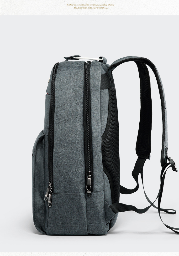 高尔夫golf轻商务防水透气双肩包大容量电脑背包休闲旅行双肩包深灰色