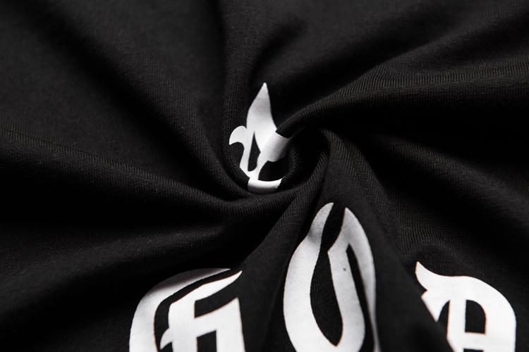 828新款欧美潮牌侃爷ifeellikepablo字母印花酒红色男女短袖t恤潮