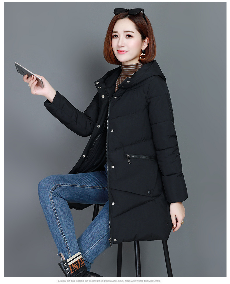 女装 羽绒棉服女中长款2018冬装新款加厚妈妈棉袄冬天棉衣服中年外套