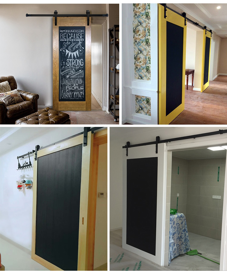 美式涂鸦黑板门实木复合烤漆室内木门厨卫门推拉吊轨门