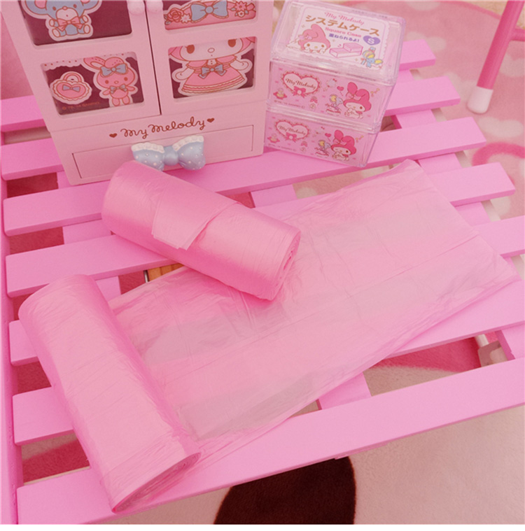 家用垃圾袋子小清新粉色垃圾袋家庭厨房卧室塑料袋加厚垃圾袋