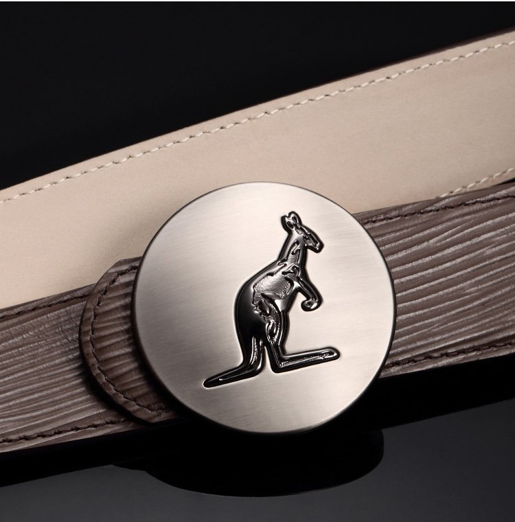 意大利lalpina阿尔皮纳袋鼠男士皮带板扣真皮休闲腰带663082112