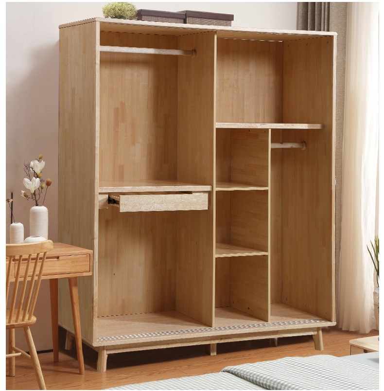 美森暮歌北欧实木移推拉大衣柜衣橱经济型简约2现代宿舍