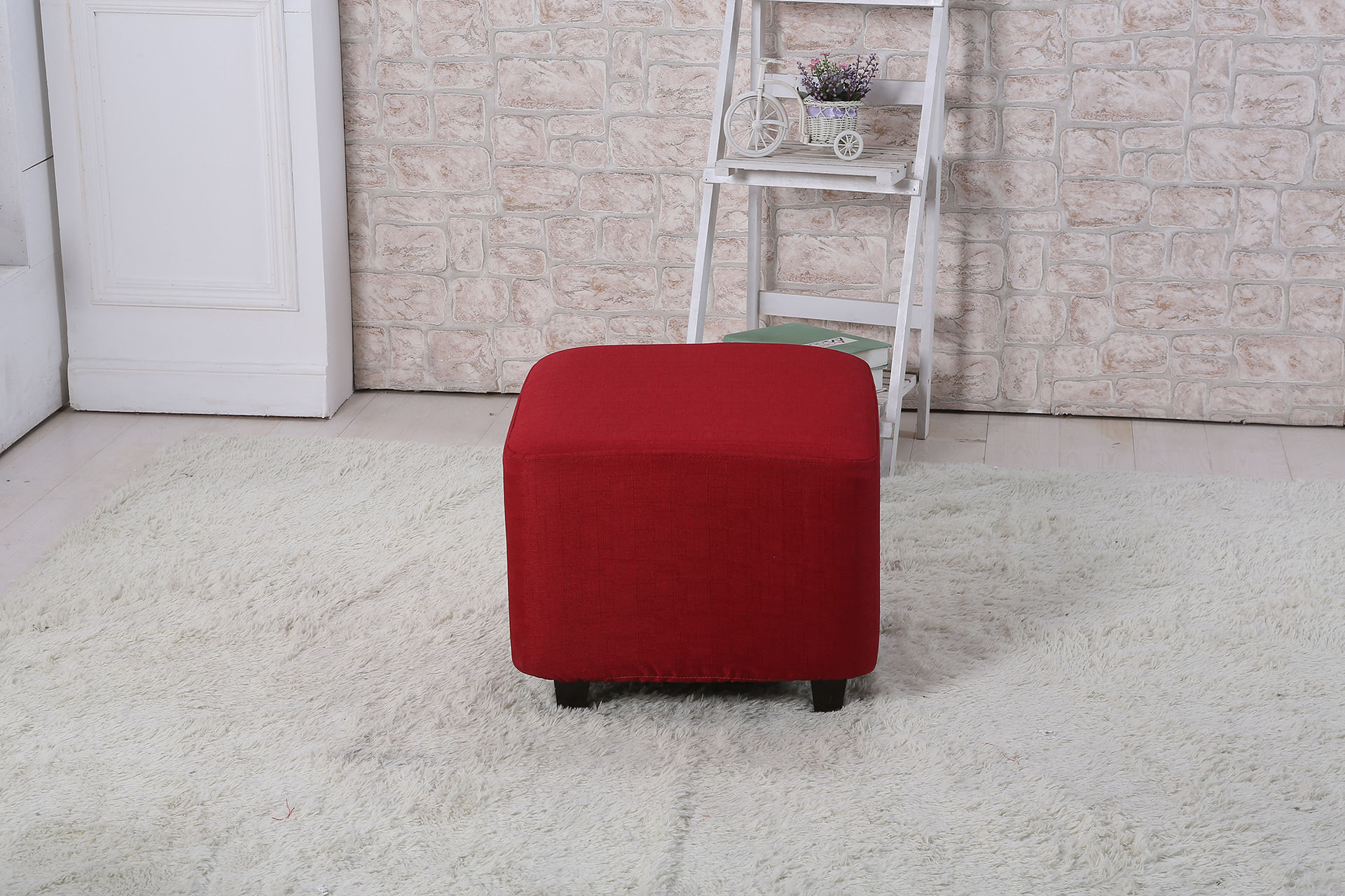 17年新款布艺四方凳换鞋凳服装店沙发凳子彩色布凳子可拆都市诱惑